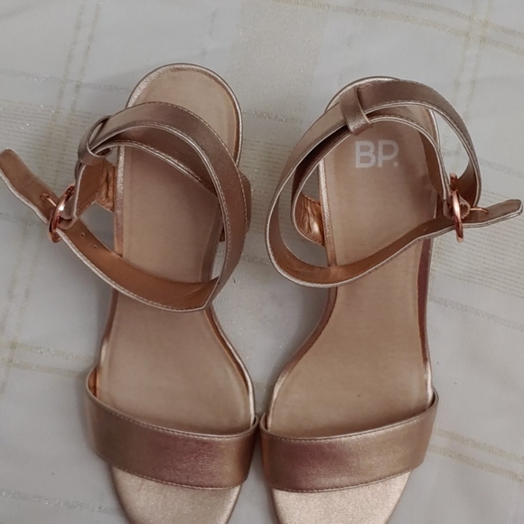 bp Shoes - BP Copper Metallic 2.5 inch heeled Sandal